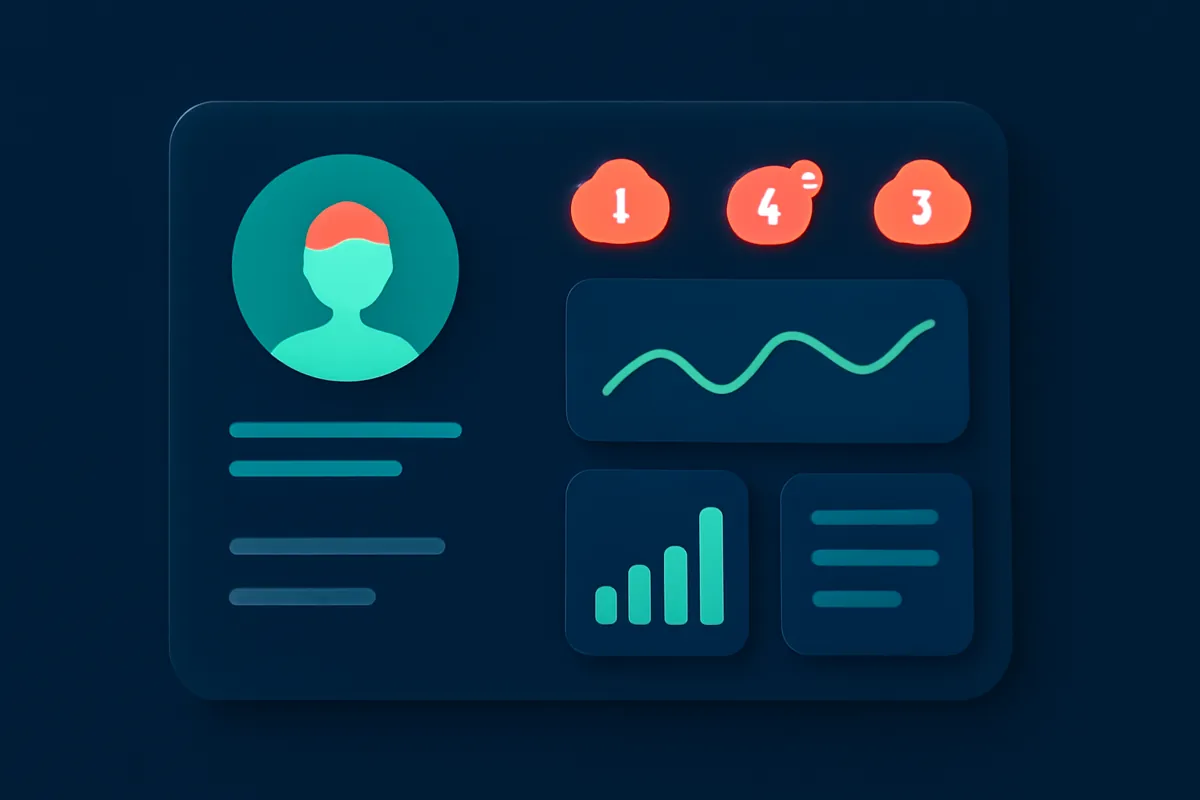 A Google Business Profile dashboard with update badges
