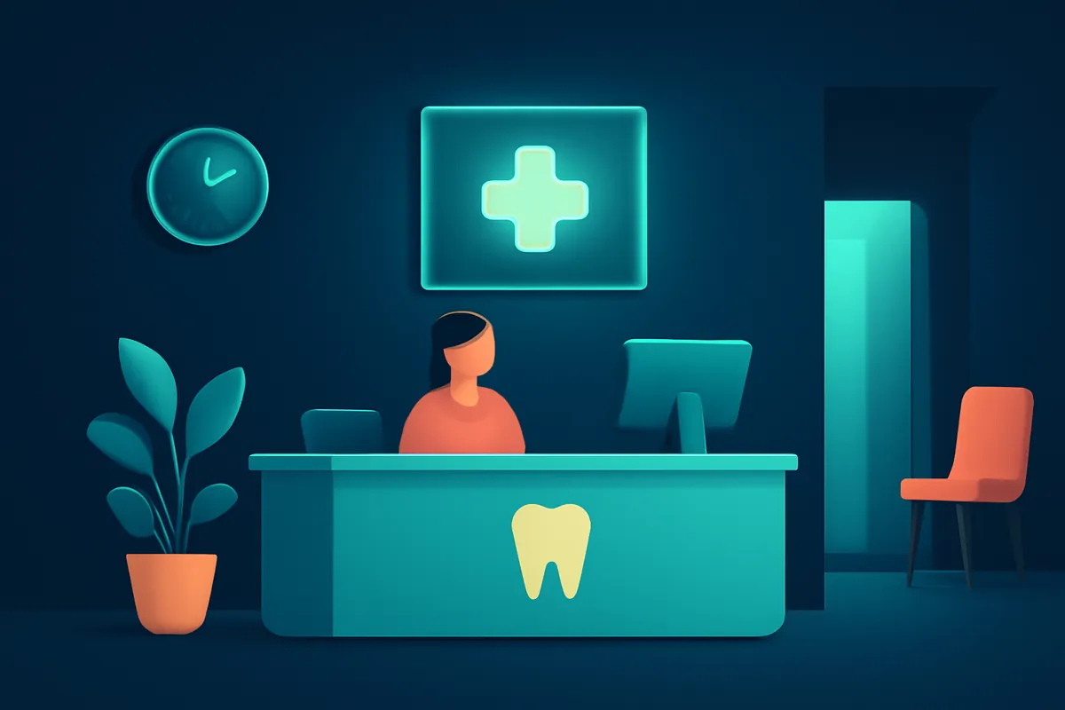 A bright modern dental practice reception