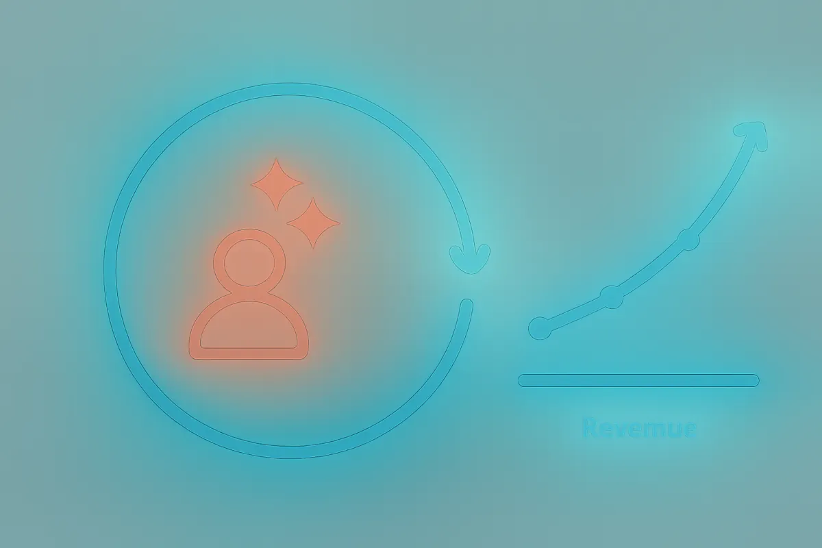 A loyalty loop with returning customers and rising revenue