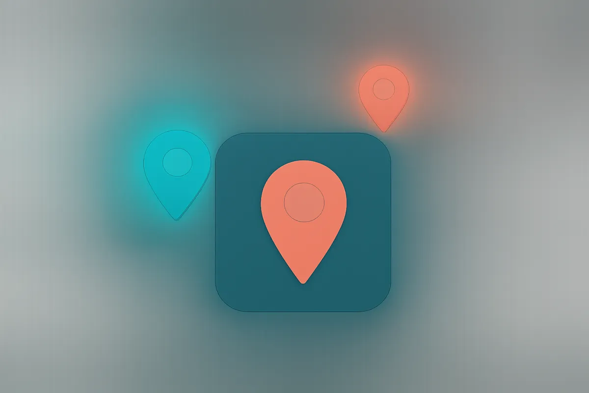 Social platform tiles with a local map pin